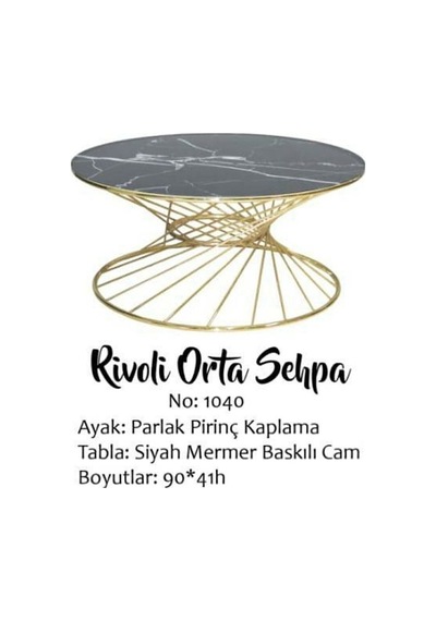 Brc Rivoli Orta Sehpa Model 1040 Siyah Mermer Cam Metal Transmisy (401352441)