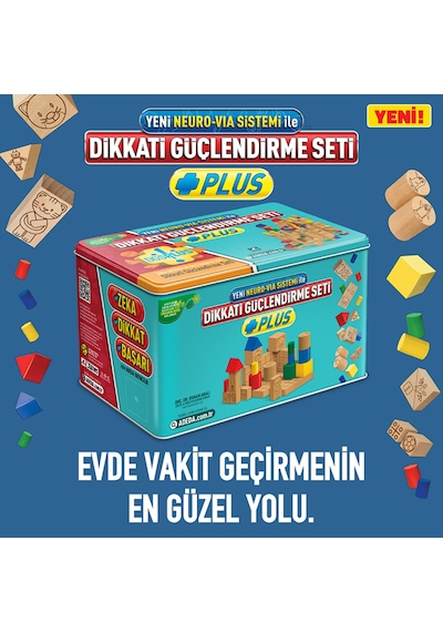 Adeda Yayınları Dikkat Güçlendirme Metal Kutu Set 9 Yaş