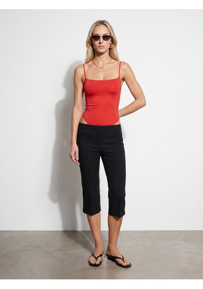 DİLVİN 21216 Askılı Bodysuit-kırmızı