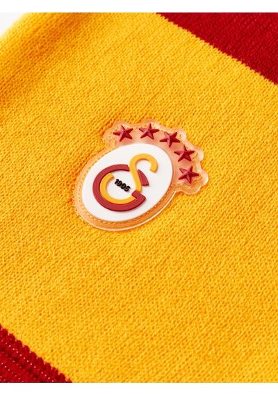 Gsstore Galatasaray 5 Yıldızlı Çocuk Triko Atkı C252203 Sarı - Kırmızı