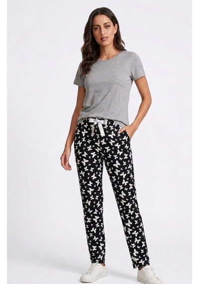 Lady Queen Kadın Viskon Pijama Altı Yumuşak Dokulu Kumaş Siyah