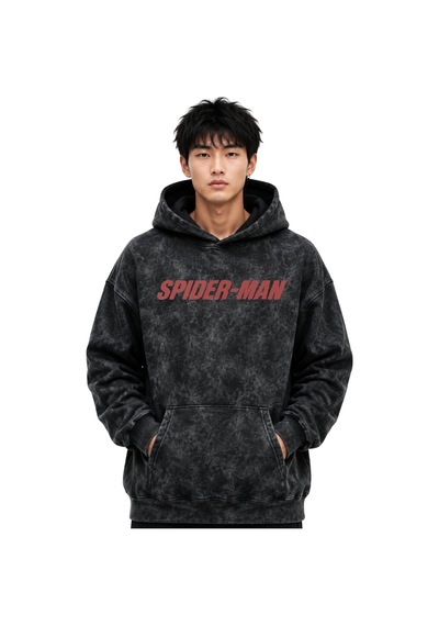 Sevbano Spider-man Örümcek Adam Film Kahramanı Baskılı Unisex Oversize Pr Siyah