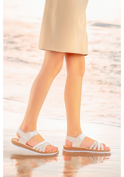 Kiko Kids Kız Çocuk Sandalet Arz 2346 Sedef