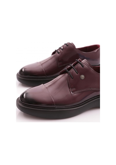 Dgn 2570916 Erkek Klasik Ayakkabı Bordo Rugan