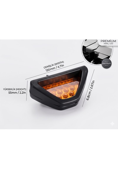 Autobase F1 Arka Stop Ledi Çakarlı Fren Lambası 12v