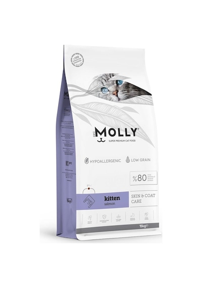Molly Hipoalerjenik Somonlu Düşük Tahıllı Yavru Kedi Maması 15 Kg