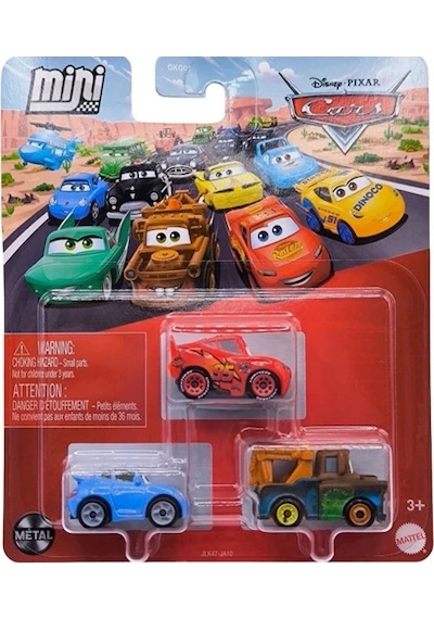 Cars Mini Karakter Arabalar Üçlü Paket Jlk47 Çok Renkli