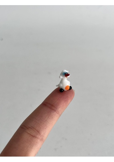El Yapımı Mini Murano Cam Ördek Biblo A152-07