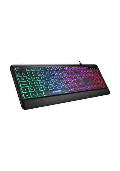 Kb-2025 Siyah Usb Rainbow Backlight Membrane Gaming Oyuncu Klavye