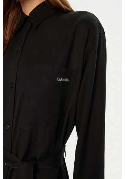 Calvin Klein Lyocell Shırt Dress Çok Renkli