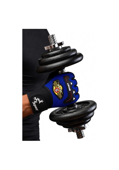 M Beden Kesik Yarım Fitness Gym Ağırlık Kaldırma Spor Eldiveni Unisex Bisiklet Eldiveni Mavi 115 Genel