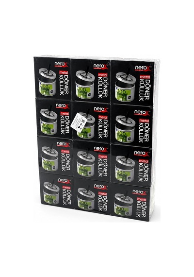12 Adet Ashtray Yuvarlak - Basmalı Metal Küllük 5468 Renkli