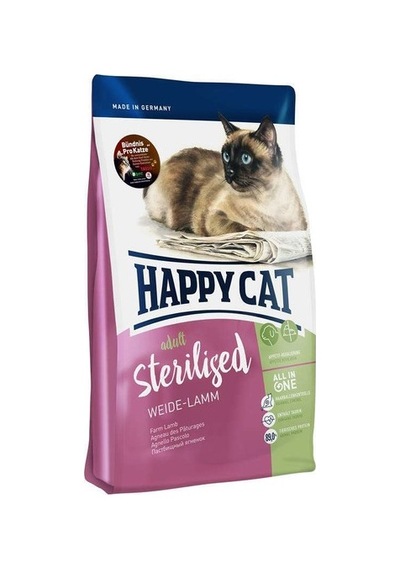 Happy Cat Sterilised Kuzu Etli Kısırlaştırılmış Yetişkin Kedi Maması 4 KG