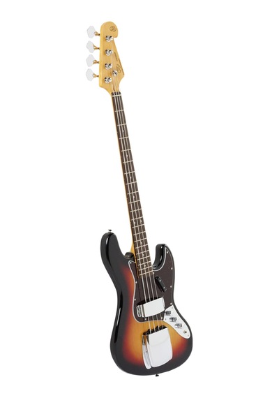 Sx Sjb62c+/3ts Tortoise Shell Pickguard Bas Gitar, 3-tone Sunburst