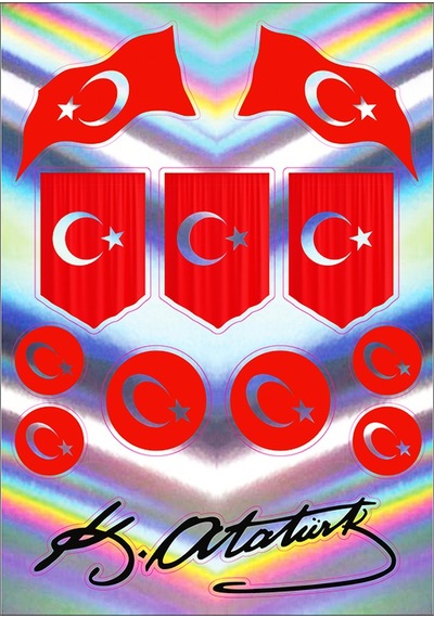 A5 Hologram Sticker 090 Tek Paket Çoklu Sticker