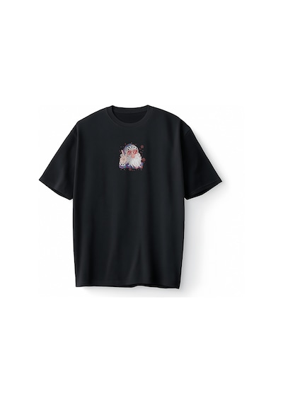 Bumeta Yılbaşı Cool Santa Christmas Oversize Unisex Tişört T-shirt Siyah