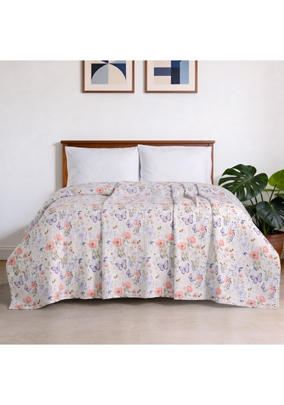 Aryıldız Home Butterfly Tek Kişilik %100 Pamuk Pike 150x220 Cm Renkli