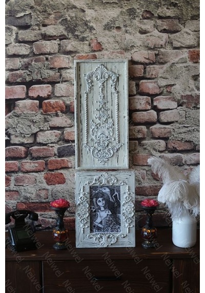 Neiwel Vintage Flora Resim Ve Ayna Çerçevesi Beyaz