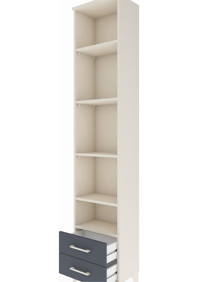 Arges Dolap 5 Raflı 2 Çekmeceli 44x30x221 Aytaşı-antrasit Aytaşı