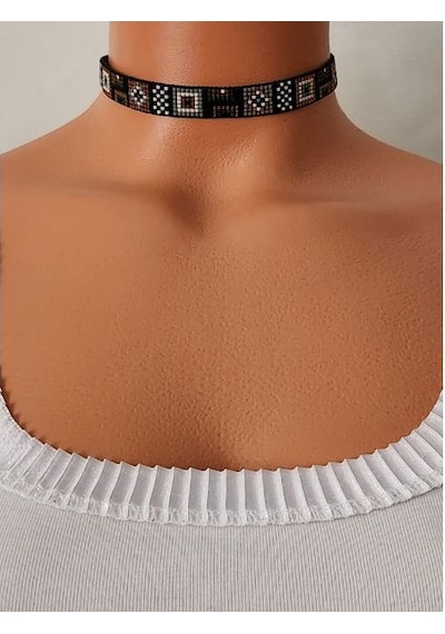 Harmel Jewelry Miyuki Dokuma Choker Kolye Altın
