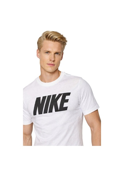 Nike Sportswear Swoosh Logo Tee T Shirt Unisex Baskılı Tişört Beyaz Beyaz
