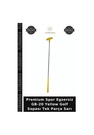 Premium Spor Egzersiz Gb-20 Yellow Golf Sopası Tek Parça Sarı