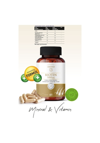 Erbatab Biotin Takviye Edici Gıda 60 Kapsül