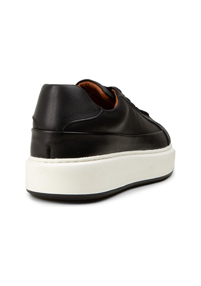 Deery Erkek Siyah Hakiki Deri Sneaker Ayakkabı - E4482msyhc01