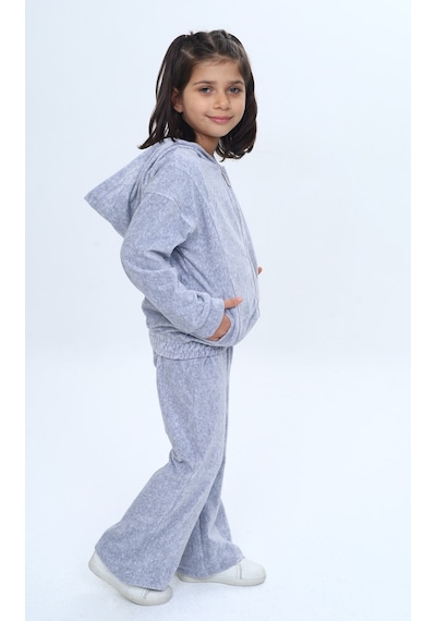 Toontoy Kids Toontoy Kız Çocuk 2'li Takım Kapüşonlu Fermuarlı Cepli Sweatshirt & Beli Lastikli Bol Paça Eşofman Altı - Kadife Kahve Toontoy Kids Toontoy Kız Çocuk 2'li Takım Kapüşonlu Fermuarlı Cepli Sweatshirt & Beli Lastikli Bol Paça Eşofman Altı - Kadife Kahve