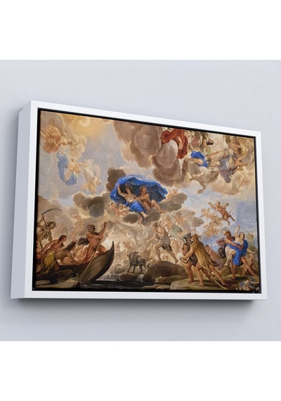 Ahşap Çerçeveli Floransa, İtalya Palazzo Medici'nin Tavan Panoramik Görünüm Tablosu-7239