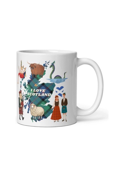 İskoçya Kupa Bardak 2 Adet Seyahat Hatıra Scotland Mug