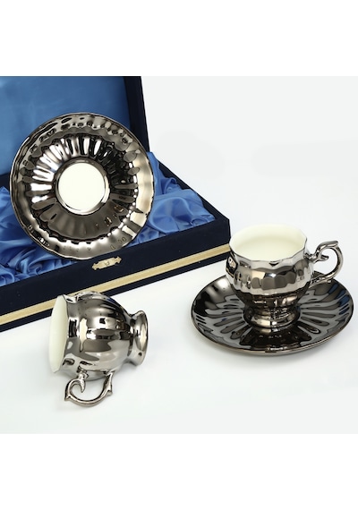 Vitale Side Platin 2'li Kahve Fincanı Takımı MTFK.0053