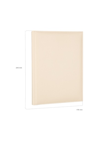 Deri Kapak Defter Ajanda Tarihsiz Kareli 17X24 Cm Siyah N11.93