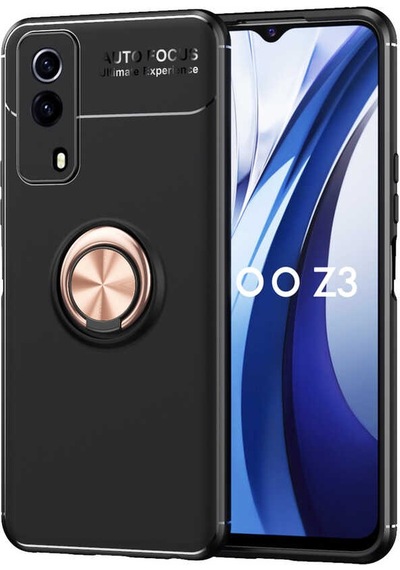 Zore Vivo Y53s 4g Kılıf Ravel Silikon Kapak - Siyah-rose Gold Siyah-rose Gold