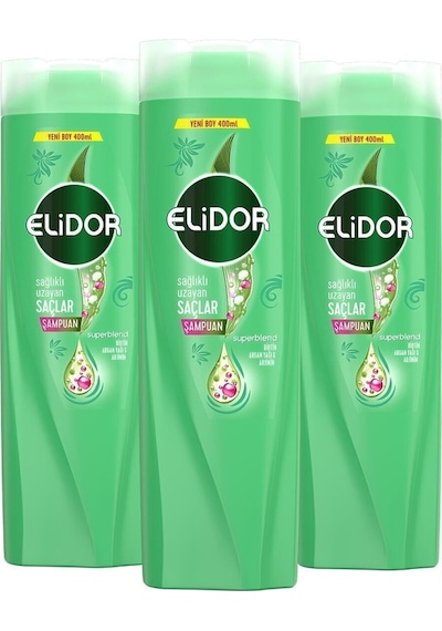 Elidor Superblend Uzayan Saçlar için Şampuan 3 x 400 ML
