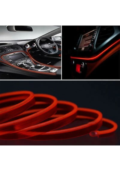 Neon Ip Led Kırmızı 2 Metre Oto Torpido Şerit Led