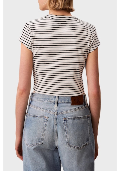 Calvin Klein Bayan T Shirt Lv047f833g Xdy Siyah Beyaz