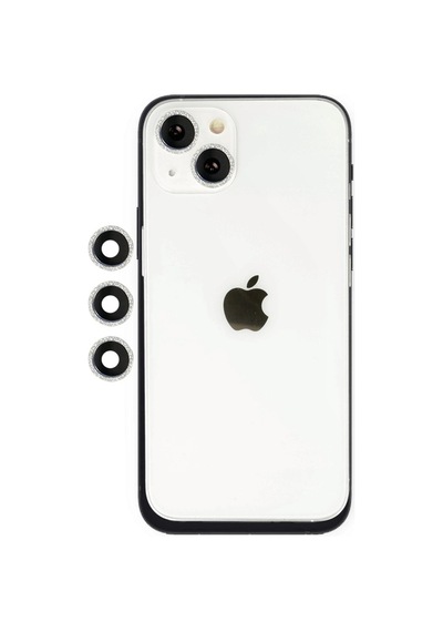 Mey İthalat Apple Uyumlu iPhone 14 Shine Kamera Lens - Gümüş
