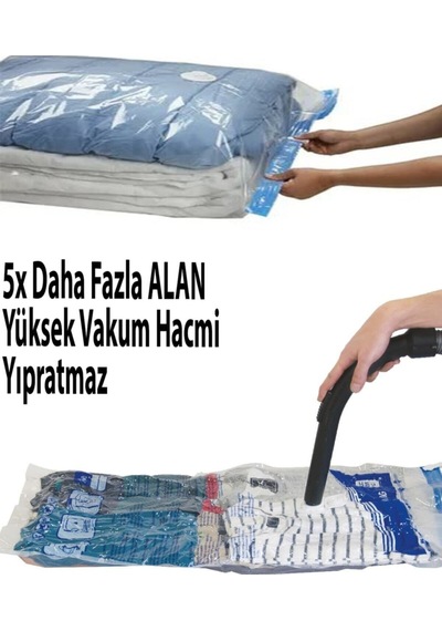Vakumlu Hurç 73 X 130 Elbise Yorgan Battaniye Hurcu 73x130 Vakumlu Saklama Torbası Jumbo Boy Pvc-pol Diğer