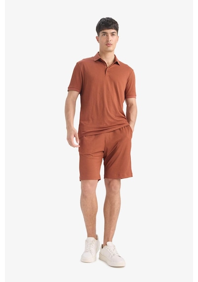DeFacto Regular Fit Her Yöne Esneyen Krinkıl Bermuda Şort E0980AX25SMBN312