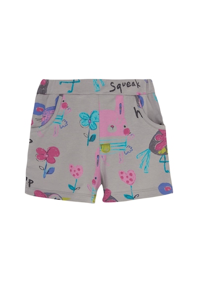 Lovetti Gri 1 Kız Çocuk Chirping Animals Desen Cepli Şort 4774G029 Gri