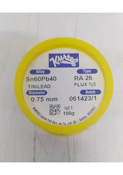 Kurtel Lehim Teli 100gr 0.75mm Kendinden Pastalı