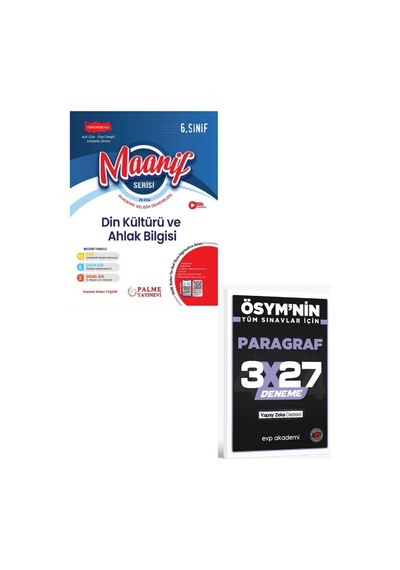 Palme 2027 6. Sınıf Maarif Serisi Din Kültürü Ve Ahlak Bilgisi Haftalık Deneme+ Evp Akademi Paragraf