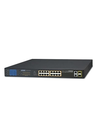 Planet Pl-fgsw-1822vhp 16 Port 10/100tx Poe+ 2 Port Gigabit 2 Port Sfp 300w Poe Switch