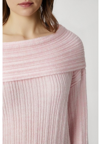 Ritnice Kadın Perla Sof Pembe Yumuşak Dokulu Kazak Softpembe