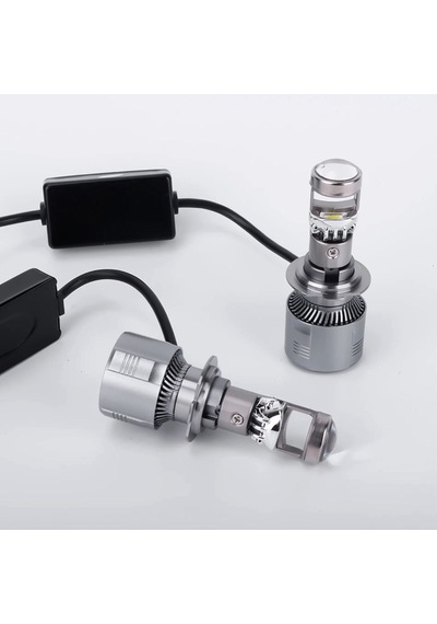 H4 Mercekli Led Far Ampulü - Çizgi Odaklı