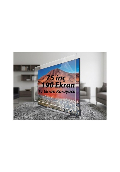 75 İnç 190 Ekran Tv Ekran Koruyucu - Darbe Emici Kırılmaz Zırh Panel Tüm Tv Markalarına Uyumlu - 853700968