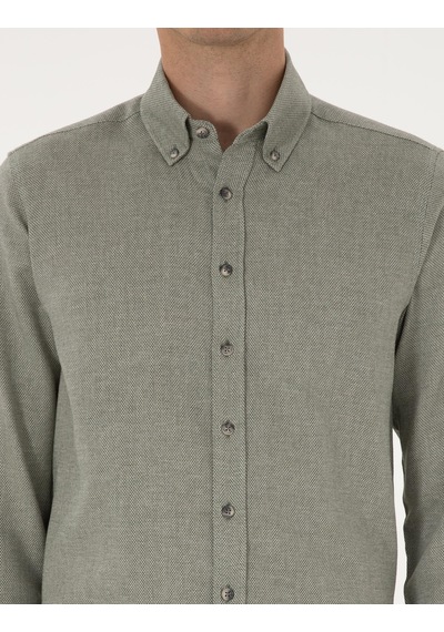 Pierre Cardin Erkek Yeşil Gömlek Desenli 50316768-vr054 Yeşil