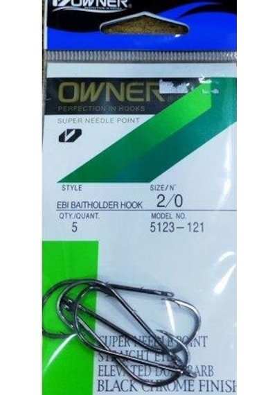 Owner 5123 Ebi Baitholder Black Chrome İğne 2 1 Paket
