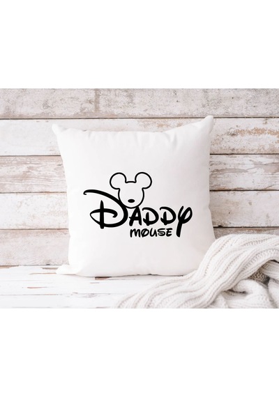 BK Gift Disney Tasarımlı Beyaz Kırlent Yastık, Ev Hediyesi, Ev De